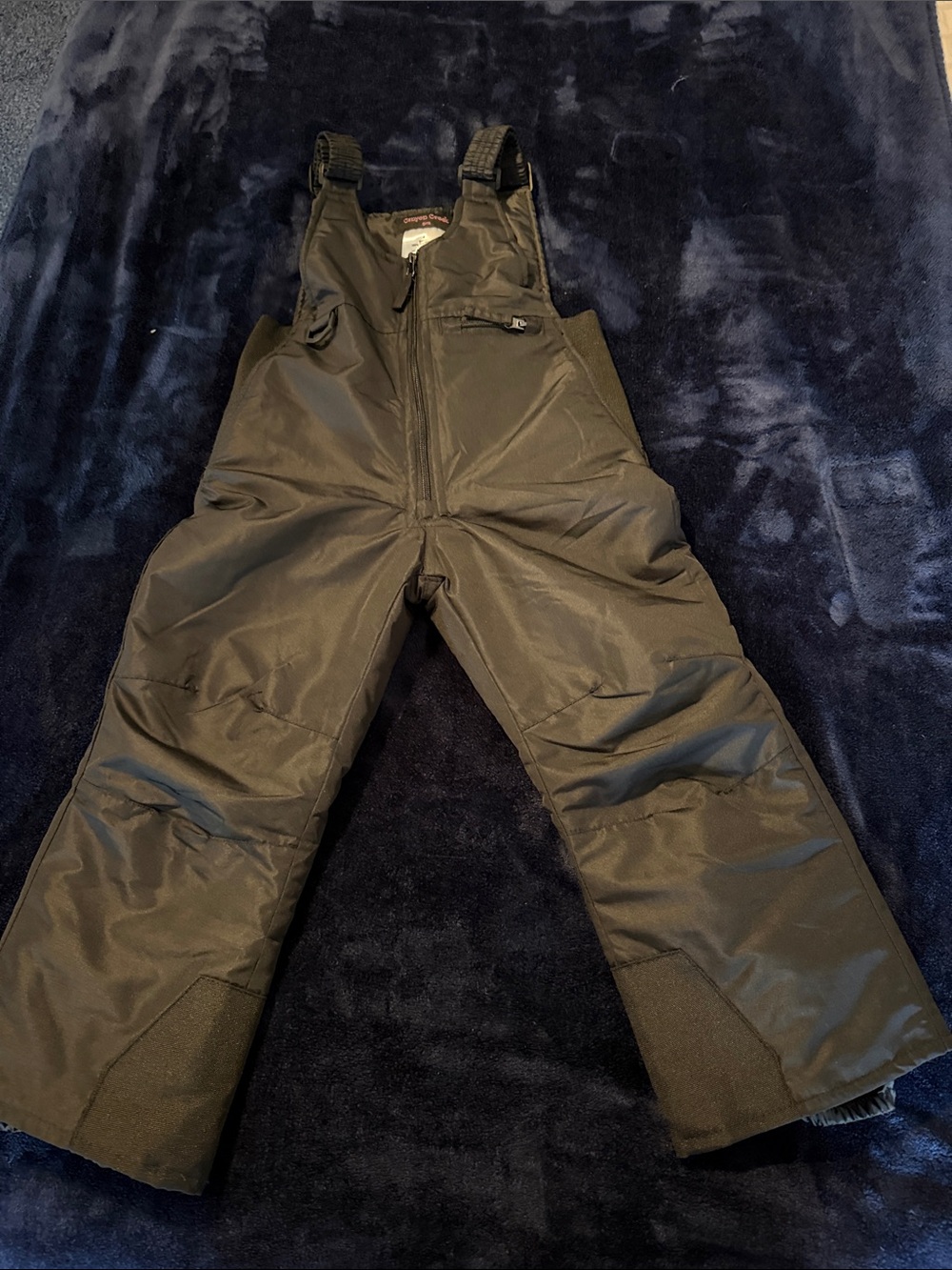 Kid’s Black Insulated Snow Bib Pants